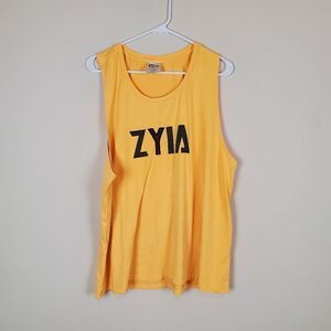 ZYIA Active Yellow Bengal Muscle Tank with Y in Mesh Size XXL